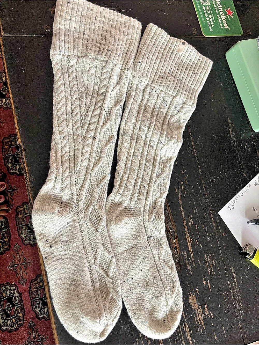 UGG Rensa Cable Knit Knee High Sock Socks in Cream